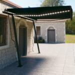 vidaXL Copertină retractabilă manual, cu LED, antracit 4, 5x3 m (3070164)