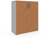  Dulap cu inaltime medie Viva, 110 x 90 x 42 cm, cu usi, fag/gri M1250058 Dulap arhivare