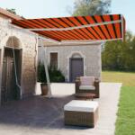 vidaXL Copertină retractabilă manual, portocaliu și maro, 500x350 cm (3069660)