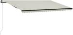 vidaXL Copertină retractabilă senzor vânt & LED, crem, 600x300 cm (3055306)