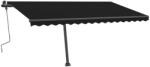 vidaXL Copertină retractabilă manual cu LED, antracit, 400x350 cm (3069824) - vidaxl