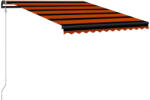 vidaXL Copertină retractabilă automat, portocaliu/maro, 300x250 cm (3055259)