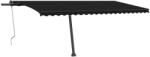 vidaXL Copertină automată cu LED & senzor vânt, antracit, 500x350 cm (3069874)