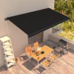 vidaXL Copertină retractabilă manual, antracit, 600 x 300 cm (3051242)