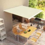 vidaXL Copertină manuală tip casetă, crem, 350 x 250 cm (3052672)