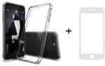 REMAX Комплект стъклен протектор бял + калъф Remax Crystal, за iPhone 7/7S, прозрачен (DF52226)