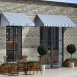 vidaXL Copertină de bistro, albastru și alb, 300 x 120 cm (143723)