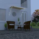 vidaXL Copertină retractabilă cu LED, galben și alb, 200 x 150 cm (145909)