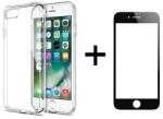 REMAX Комплект стъклен протектор черен + калъф Remax Crystal, за iPhone 7 Plus, прозрачен (DF52227)