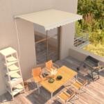 vidaXL Copertină retractabilă manual, crem, 300 x 250 cm (3051195)
