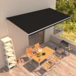 vidaXL Copertină retractabilă manual, antracit, 600 x 300 cm (3051226)