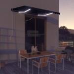 vidaXL Copertină retractabilă cu senzor vânt & LED antracit 350x250 cm (3051256)