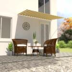 vidaXL Copertină retractabilă, galben și alb, 250 x 150 cm (143754)