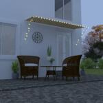 vidaXL Copertină retractabilă cu LED, galben și alb, 350 x 150 cm (145912)