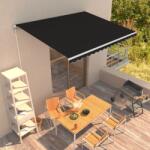 vidaXL Copertină retractabilă manual, antracit, 400 x 300 cm (3051215)