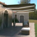 vidaXL Copertină retractabilă manual cu LED, antracit, 600x350 cm (3069684)