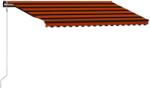 vidaXL Copertină retractabilă automat, portocaliu & maro, 400x300 cm (3055265)
