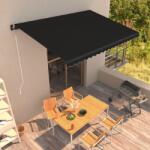 vidaXL Copertină retractabilă automat, antracit, 500x300 cm (3051253)