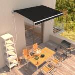 vidaXL Copertină retractabilă automat, antracit, 350 x 250 cm (3051229)