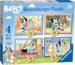 Ravensburger Puzzle pentru copii Ravensburger 4 in 1 - Bluey (3111) Puzzle