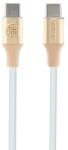 Guess Ebossed Logo USB-C / USB-C kábel 1, 5 m-es gyorstöltés - arany