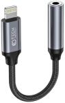 Tech-Protect UltraBoost Lightning / 3, 5 mm-es mini jack adapter - fekete