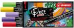 STABILO Marker acrilic STABILO FREE Acrylic T300 Varf rotund 2-3 mm - Vibrant, set de 5 buc