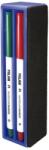 MILAN Set markere pentru tabla + radiera magnetica, set 4 buc - tonerdepot - 21,80 RON
