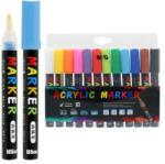 M&G Marker acrilic M&G 2 mm acrilic, set de 12 buc