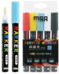 M&G Marker acrilic M&G 2 mm acrilic, set de 5 buc