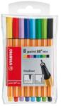 STABILO Liner STABILO point 88 Mini set de 8 buc
