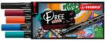STABILO Marker acrilic STABILO FREE Acrylic T300 Vârf rotund 2-3 mm - Urban, set 5 buc