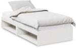 vidaXL fehér tömör fenyőfa kanapéágy matraccal 90 x 200 cm (3324596)