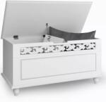 CASARIA JERSEY fa láda, 80x40x48cm, fehér Casaria