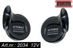 Automax Set 2 claxoane auto Automax 12V Negre cu tonuri inalte si joase AutoDrive ProParts