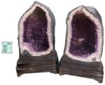  Geoda Ametist cu Calcit Naturala Brazilia cu Suport - 77-80 x 46-48 x 56-58 cm - 1 Pereche