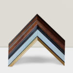 Keretshop 4, 5 cm Barna-fehér betétes EGYEDI MÉRETBEN 45BW (KS443444)