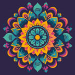  Mandala 20 - Számfestő készlet kereten 40x40