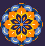  Mandala 4 - Számfestő készlet kereten 40x40