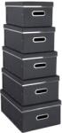 Bigso Box of Sweden tároló dobozok Joachim (5 db) - fekete Univerzális méret