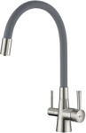 Lemark Baterie Bucatarie cu 3 Cai Comfort, Crom Gri Mat , cu Racord Filtru Apa (LM3075BN-EU)