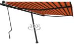 vidaXL Copertină autonomă retractabil manual portocaliu/maro 450x300cm (3069760) - comfy