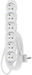 EMOS Cablu prelungitor 3 m / 6 prize / alb / PVC / 1, 5 mm2