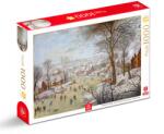 DEICO Puzzle Pieter Brueghel cel Tânăr - Puzzle adulți 1000 piese - Winter Landscape with Skaters and Birds Trap (76656) Puzzle