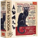 Trefl 20254 - Théophile Steinlen - A fekete macska - 200 db-os Wooden Contour Fa Puzzle (20254)