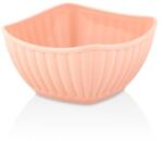 LUXPLASTIC IRIS L-00651 Viva snack négyszögletes tál rózsaszín 300ml (L-00651)