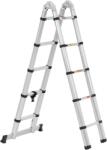 MSW Összecsukható teleszkópos létra - 12 fok - Alumínium - Magasság: 0, 85 - 1, 85 / 3, 80 m (MSW TLADDER A380)