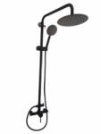 Mixxus Baterie Cada cu Coloana de Dus Mixxus SUS-003-J BLACK 20CM Monocomanda Furtun Flexibil Negru (BEM-8475)