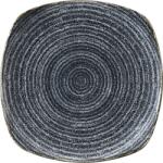 Churchill Homespun Charcoal Black lapos tányér, négyzet alakú, hossza: 255 mm