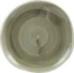 Churchill Stonecast Burnished Green lapos tányér, organikus, ø: 186 mm